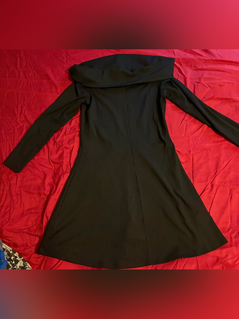 H&M Divided women’s size 10 black off the shoulder mini dress